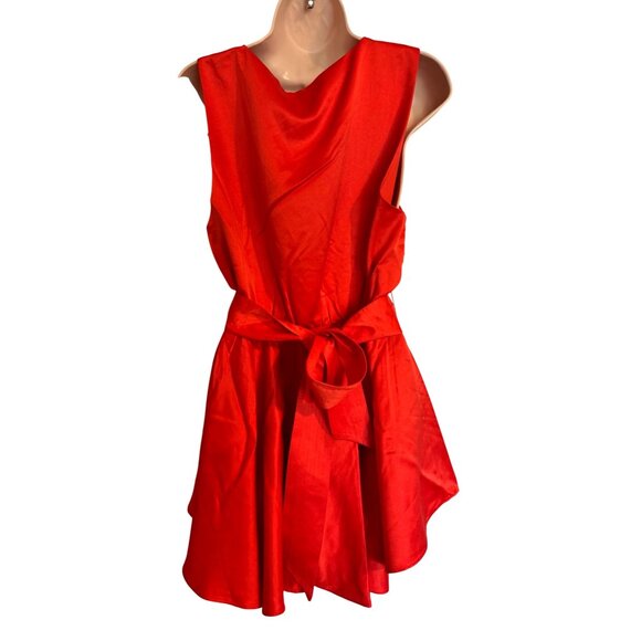 Inspir NY By Tezza Size Medium Satin Back Crepe Mini Dress Fiesta NWT Inspired $ - Picture 3 of 9